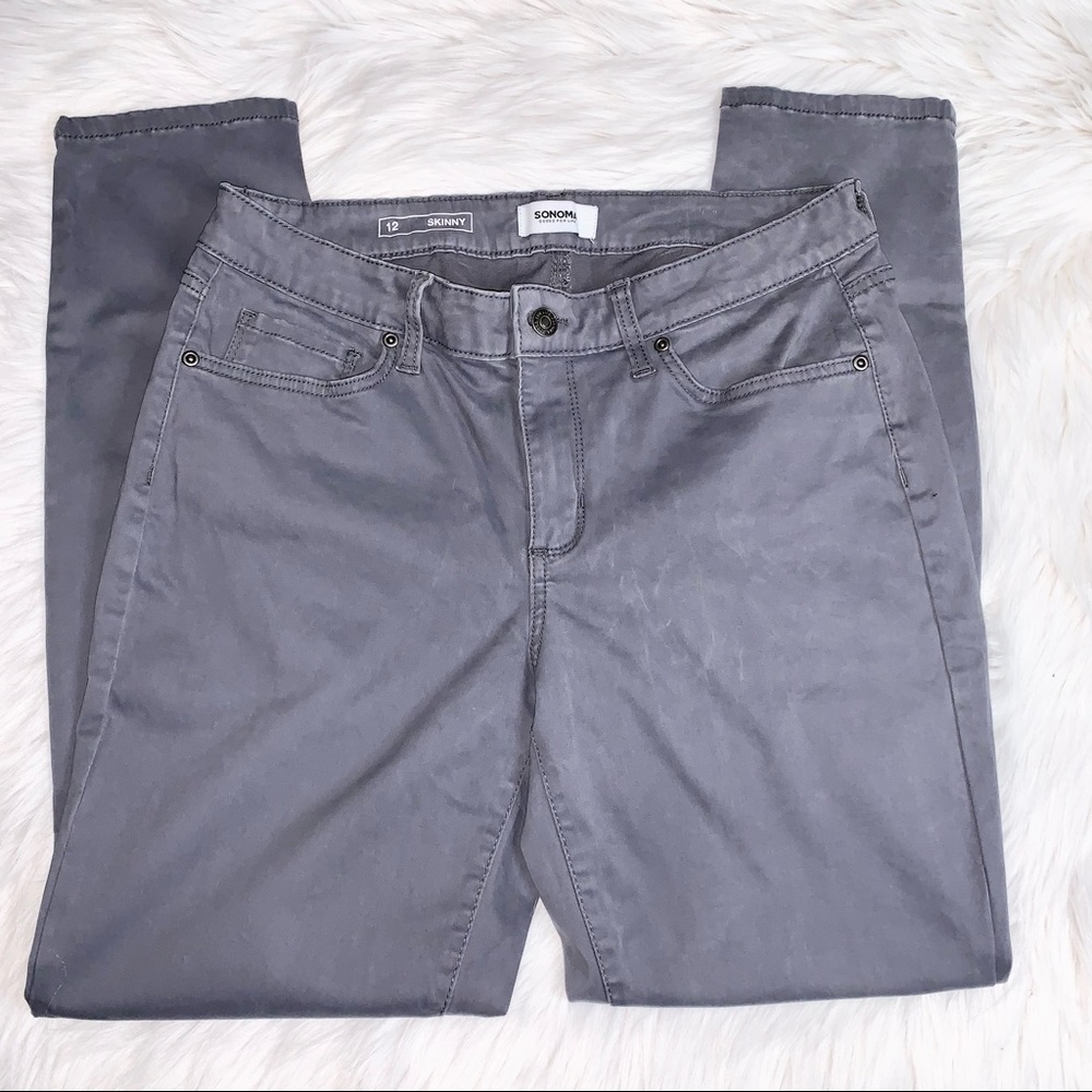 Sonoma Gray skinny pants size 12